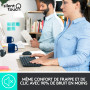 Logitech MK295 Souris Clavier sans Fil, Souris sans Fil Noire, Clavier AZERTY Français, Récepteur USB Unifying + Logitech Desk M