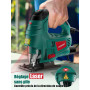 HYCHIKA Scie Sauteuse 800W, Avec Moteur en Cuivre Puissant, 800-3000SPM Tours par Minute Avec 7 Vitesses Variables, 0-3 Ensemble
