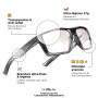Horus X - Lunette Gaming | Lunette anti lumière bleue Homme Femme pour Ecran | Anti Fatigue & Migraine Oculaire | Lunettes Clear