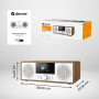 Denver Mir‑270B Chaîne Micro Hi‑FI Noire – Radio Internet, CD, Dab+ & FM, Bluetooth 5.0, Wi‑FI, USB, AUX – 2×100 W Max / 2×10 W 
