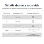 Amazon Basics housses de rangement sous vide avec pompe manuelle, Fermeture éclair, 5 pièces, Taille L, Clair