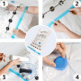Amazon Basics housses de rangement sous vide avec pompe manuelle, Fermeture éclair, 5 pièces, Taille L, Clair