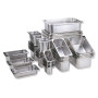 APS 81102 Récipient GN 1/1, récipient Gastronorm en acier inoxydable/dimensions 32,5 x 53 cm/profondeur 65 mm/volume 9 litres
