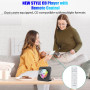 Gueray Lecteur CD de Bureau avec Bluetooth Lecteur CD Mural Haut-parleurs HiFi Intégrés Portables avec écran LED Audio Domestiqu