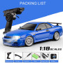 FLYCOLOR LD1899 1/18 RC Drift Car GTR R34 2,4 GHz RWD avec gyroscope sur route Corps en alliage Voiture de course Radio Control 