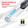 Bonsenkitchen Mousseur à Lait Electrique, Mousseur à Lait en Acier Inoxydable, Fonctionne à Piles, Melangeur Puissant pour Café,