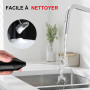 Bonsenkitchen Mousseur à Lait Electrique, Mousseur à Lait en Acier Inoxydable, Fonctionne à Piles, Melangeur Puissant pour Café,