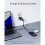 Anker Chargeur USB C (Nano II 65 W), Station 3 Ports, PPS, Rapide, Bloc d'alimentation USB C Compact pour iPhone 16/iPhone 16 Pr