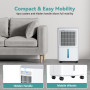 LEENON Deshumidificateur d Air 16L, Déshumidificateur Maison Electrique Silencieux con 3 Modes, Minuterie 24H, Séchage du Linge,
