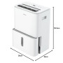 COMFEE' Déshumidificateur 2-EN-1,Elimine l'humidité jusqu'à 20L/Jour, Purification d'air avec ioniseur, 4 Modes, Fonction Air Sw