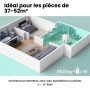 COMFEE' Déshumidificateur 2-EN-1,Elimine l'humidité jusqu'à 20L/Jour, Purification d'air avec ioniseur, 4 Modes, Fonction Air Sw