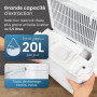 Pro Breeze Déshumidificateur d Air 20L/Jour - Deshumidificateur économe en énergie avec Mode Séchage des Vetements, Capteur et i