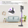 Vistefly V15s Max Aspirateur Balai sans Fil 580W, 55Kpa Aspirateur sans Fil Puissant 8 en 1, Écran Tactile LED Autonomie 70min D
