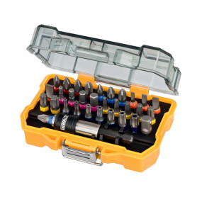 DEWALT Coffret de 32 Embouts de Vissage de 25mm Robustes et Précis - Assortiment de 32 Embouts de Vissage avec Porte-Embout à Ch
