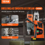 VEVOR Perceuse Magnétique, Perceuse à Colonne Portable 1450 W, 12500 N, 850 tr/min, Max. Diamètre d'Alésage (Foret de Carottage)