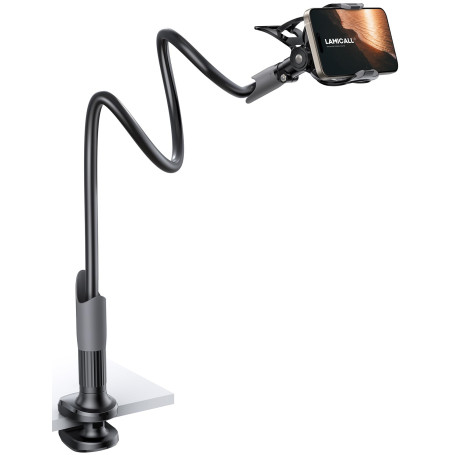 Lamicall Support Téléphone, Gooseneck Support Réglable - Universelle Rotation 360° Support pour iPhone 15 Pro Max Plus, 16/15/14