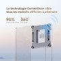 dreame C1 Robot Laveur de Vitres, Puissance d'Aspiration de 5 500 Pa, Protection et Sécurité Fiables, Technologie CornerClean, N