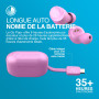 JLab Go Air Pop+ Ecouteurs Bluetooth sans Fil - Écouteurs Intra-Auriculaires avec Micro, 35+ Heures d'Autonomie, Ecouteur et Boî