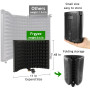 Frgyee Bouclier d'isolation de Microphone avec Support de Micro et Filtre Anti-Pop, Bouclier Sonore Pliable pour la Plupart des 