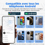 Android Traceur Tag,Google Tracker Fonctionne avec l’app Find Hub (Uniquement Android),Batterie Remplaçable,IP67 Imperméable,Blu