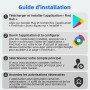 Android Traceur Tag,Google Tracker Fonctionne avec l’app Find Hub (Uniquement Android),Batterie Remplaçable,IP67 Imperméable,Blu