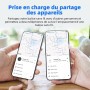Android Traceur Tag,Google Tracker Fonctionne avec l’app Find Hub (Uniquement Android),Batterie Remplaçable,IP67 Imperméable,Blu
