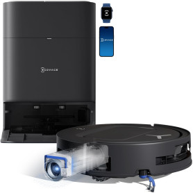 ECOVACS DEEBOT T80 Omni Robot Aspirateur Laveur, 18 000 Pa, Nettoyage Automatique instantané OZMO Roller, ZeroTangle 3.0, Lavage