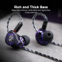 Linsoul Kiwi Ears Quartet 2DD+2BA Moniteur Intra-Auriculaire Hybride, HiFi Écouteurs avec Coque en Résine Artisanale, Câble IEM 