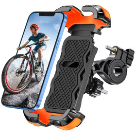 Glangeh Support Telephone Velo [Verrouillage Sécurisé], Installation Rapide Anti-Chute Support Telephone Moto 360° Rotation, Com
