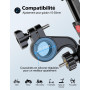 Glangeh Support Telephone Velo [Verrouillage Sécurisé], Installation Rapide Anti-Chute Support Telephone Moto 360° Rotation, Com
