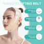 Masque Visage V-Line Refroidissant,Version Améliorée Ice-Cool,Masque Anti Double Menton Réutilisable,Bande Lifting Visage en Tis