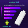 IPTV H96 Max TV Stick UHD Android 14 (Nouvelle génération) | Smart TV Gratuite et en Direct, Chromecast Built-in, Compatible Ass