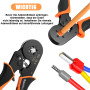 Swetfela 0.08-16mm²Pince a Sertir,Pince à Sertir Avec 1200pcs Cosse Electrique (300 Bornes à Double Fil),Pince a Sertir Cosse El
