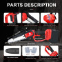 Mini tronçonneuse sans fil de 15,2 cm pour Milwaukee 18 V M18 (sans batterie), outil de scie à chaîne électrique portable sans b