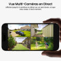 AOSU 2K Camera Surveillance Exterieure sans Fil, 4 Cam-Kit avec Homebase, Zéro Frais, 360° Panoramique PTZ, 3MP WiFi Solaire Cam