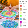 Shuttle Art 260 Stylo Gel Couleur, Lot Stylo Couleur 130 Stylos à Bille à Encre Gel avec 130 Recharges Inclus Couleur Paillette 