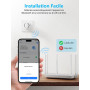 EIGHTREE Prise Connectée WiFi, Prise Alexa Programmable, Compatible avec Alexa/Google Home, Smart Life APP, Suivi de Consommatio