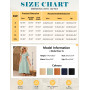 Niwicee Robe Ete Femme Robe col Rond à Manches Courtes Mi-Longue Jupe Décontractée en Coton Couleur Unie Robe Chic et Elegant D'