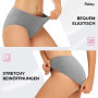 FALARY sous-vêtements Femme Lot de 6, Coton Respirant Taille Moyenne Slip, sous-vêtements Confortables et Doux pour Femmes