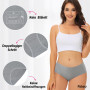 FALARY sous-vêtements Femme Lot de 6, Coton Respirant Taille Moyenne Slip, sous-vêtements Confortables et Doux pour Femmes