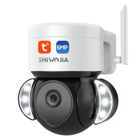 SHIWOJIA Camera Surveillance Exterieur WiFi 5MP Tuya, Caméra Extérieure WiFi Smart Life, Détection de Mouvement, Audio Bidirecti SHIWOJIA Camera Surveillance Exterieur WiFi 5MP Tuya, Caméra Extérieure WiFi Smart Life, Détection de Mouvement, Audio Bidirecti