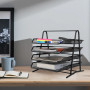 Plateau Organisateur de Bureau 4 Niveaux, Dossier A4, Caisson de Bureau, Classeurs, Bureau d'ordinateur, Organisateur de Tiroirs
