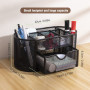 MumdoYAL Organisateur de bureau en maille métallique avec tiroir et porte-stylos pour stylos, notes adhésives, agrafeuses, tromb