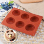 Newk Lot de 3 moules cylindriques en silicone à 6 cavités de 5,1 cm pour cupcakes, savons faits à la main, muffins, gâteaux, che