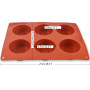 Newk Lot de 3 moules cylindriques en silicone à 6 cavités de 5,1 cm pour cupcakes, savons faits à la main, muffins, gâteaux, che