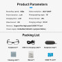 Hereta Lunettes caméra espion avec support vidéo jusqu'à 256 Go carte TF 1080p Enregistreur vidéo portable (carte TF 32 Go inclu