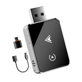 Adaptateur sans Fil 2-en-1 pour CarPlay & Android Auto – Version 2025 Améliorée, Connecteur USB/Type-C, Connexion Rapide et Stab Adaptateur sans Fil 2-en-1 pour CarPlay & Android Auto – Version 2025 Améliorée, Connecteur USB/Type-C, Connexion Rapide et Stab