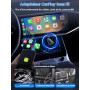 Adaptateur sans Fil 2-en-1 pour CarPlay & Android Auto – Version 2025 Améliorée, Connecteur USB/Type-C, Connexion Rapide et Stab