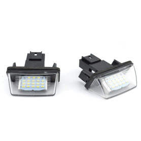 Techting 1 Paire 12V LED Plaque d'immatriculation Lumière de Remplacement Accessoire Voiture, lumière pour Voiture Citroen C3-C5