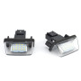 Techting 1 Paire 12V LED Plaque d'immatriculation Lumière de Remplacement Accessoire Voiture, lumière pour Voiture Citroen C3-C5
